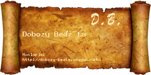 Dobozy Beáta névjegykártya