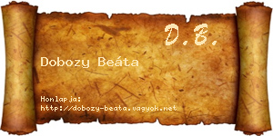 Dobozy Beáta névjegykártya